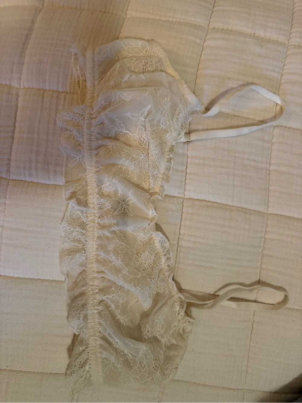 Free People Cream Lace Bandeau Bralette